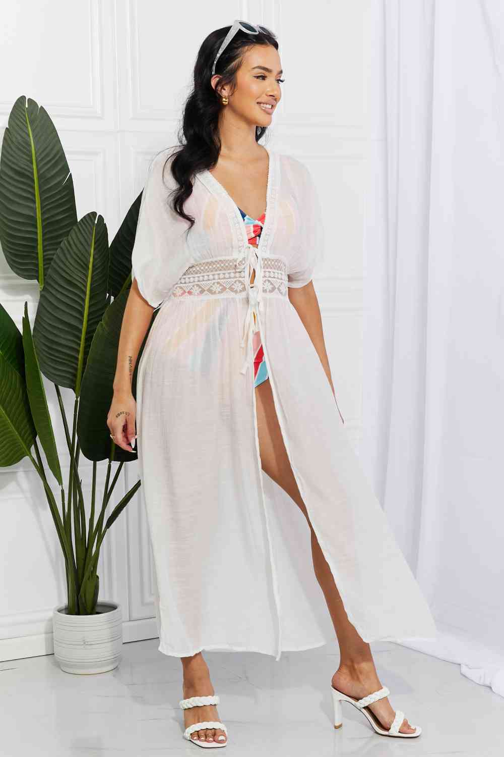 Marina West Swim Sun Goddess Tied Maxi Cover-UpThis maxi cover-up is perfect for finishing off your swim day look. From its double tie detail to its crochet-trimmed waistband, this lightweight piece is just what Marina West Swim Sun Goddess Tied Maxi Cover-Marina West Swim Sun Goddess Tied Maxi Cover-