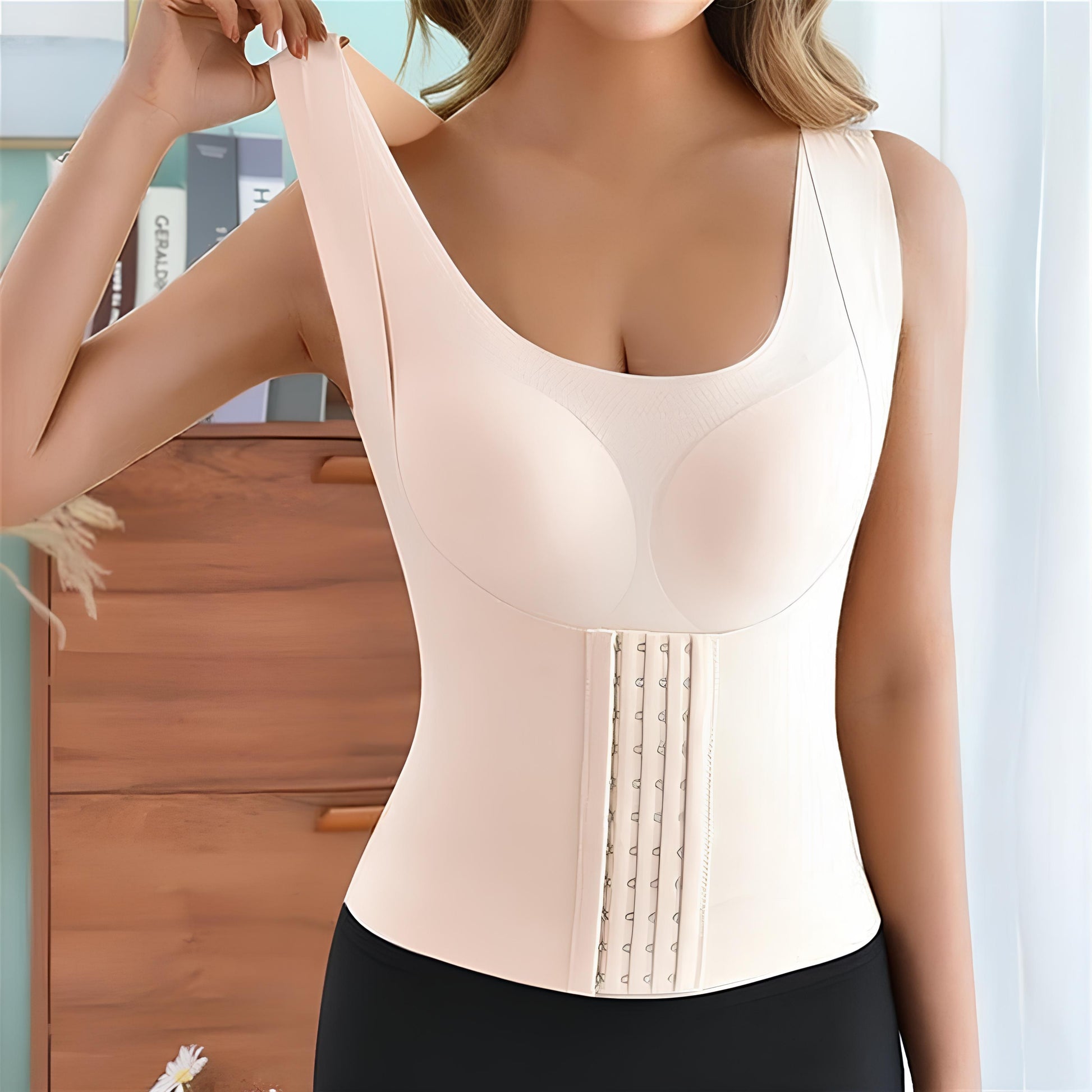 Basic Bae Scoop Neck Shapewear Tank with Removable PaddingsFeatures: Basic style
Sheer: Opaque
Stretch: Slightly stretchy
Material composition: 62% nylon, 38% spandex
Care instructions: Machine wash cold. Tumble dry low.
ImpBasic Bae Scoop Neck Shapewear TankTee ShirtBasic Bae Scoop Neck Shapewear Tank