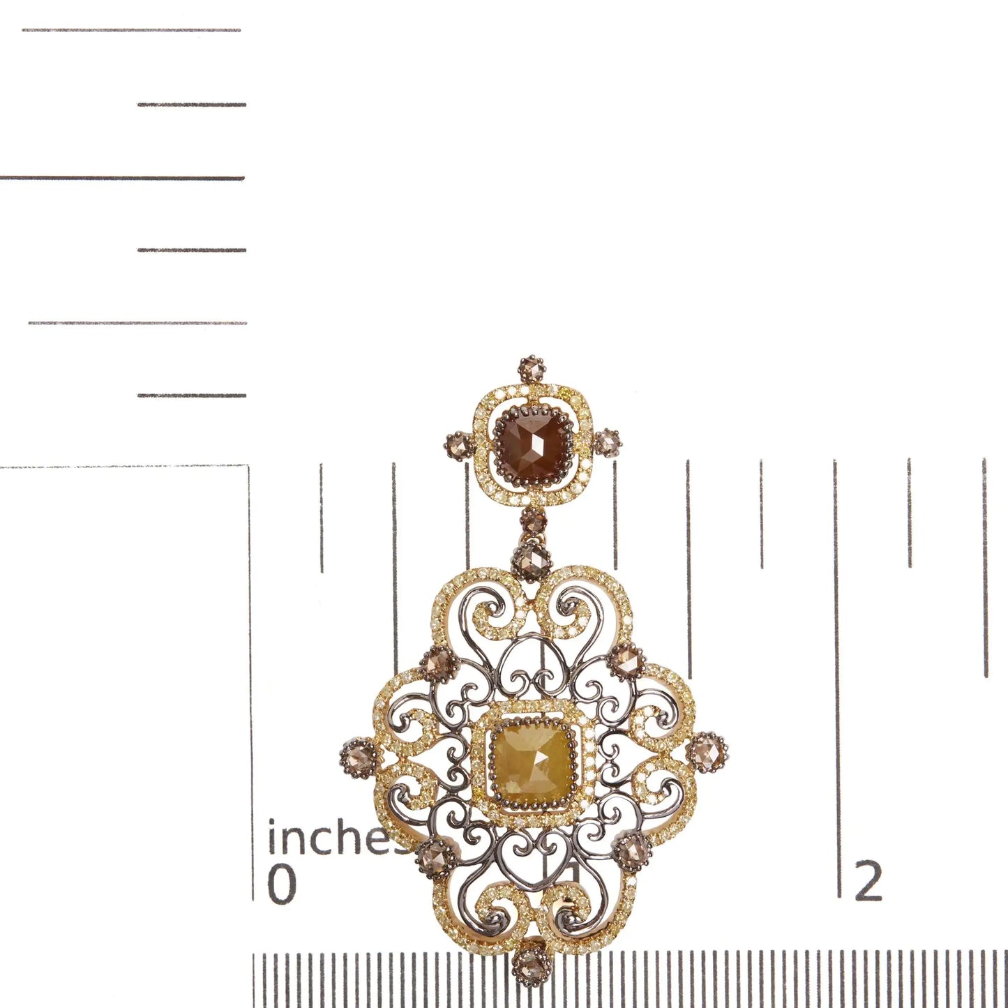 14K White and Yellow Gold 4.0 Cttw Fancy Color Rose Cut Diamond AntiquIntroducing a captivating masterpiece that effortlessly blends vintage charm with modern elegance. This exquisite 14K White and Yellow Gold Pendant Necklace is adornYellow Gold 4NecklacesYellow Gold 4