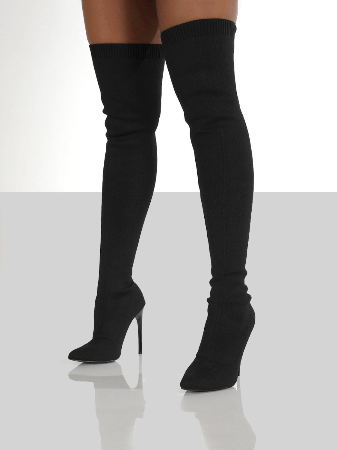 Point Toe Over Knee Stiletto BootsElevate your style with these stunning Pointed Toe Over-The-Knee Stiletto Boots. Designed to turn heads, these boots feature a sleek pointed toe and a high stiletto Knee Stiletto BootsKnee Stiletto Boots