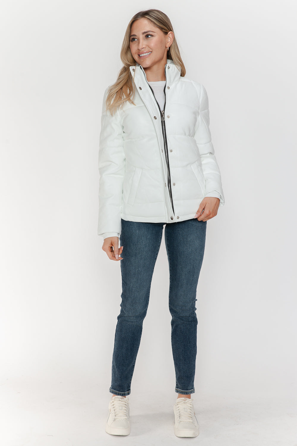 YMI Pocketed Zip Up Turtleneck Puffer JacketThe Pocketed Zip Up Turtleneck Puffer Jacket is a chic and practical choice for colder weather. With its cozy turtleneck design, zip-up front, and convenient pocketsYMI Pocketed ZipYMI Pocketed Zip