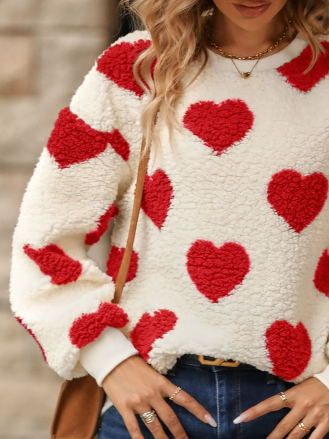 Fuzzy Heart Dropped Shoulder SweatshirtFeatures: Basic style
Sheer: Opaque
Stretch: Slightly stretchy
Material composition: 100% polyester
Care instructions: Machine wash. Do not dry clean.
Imported
ProduFuzzy Heart Dropped Shoulder SweatshirtFuzzy Heart Dropped Shoulder Sweatshirt