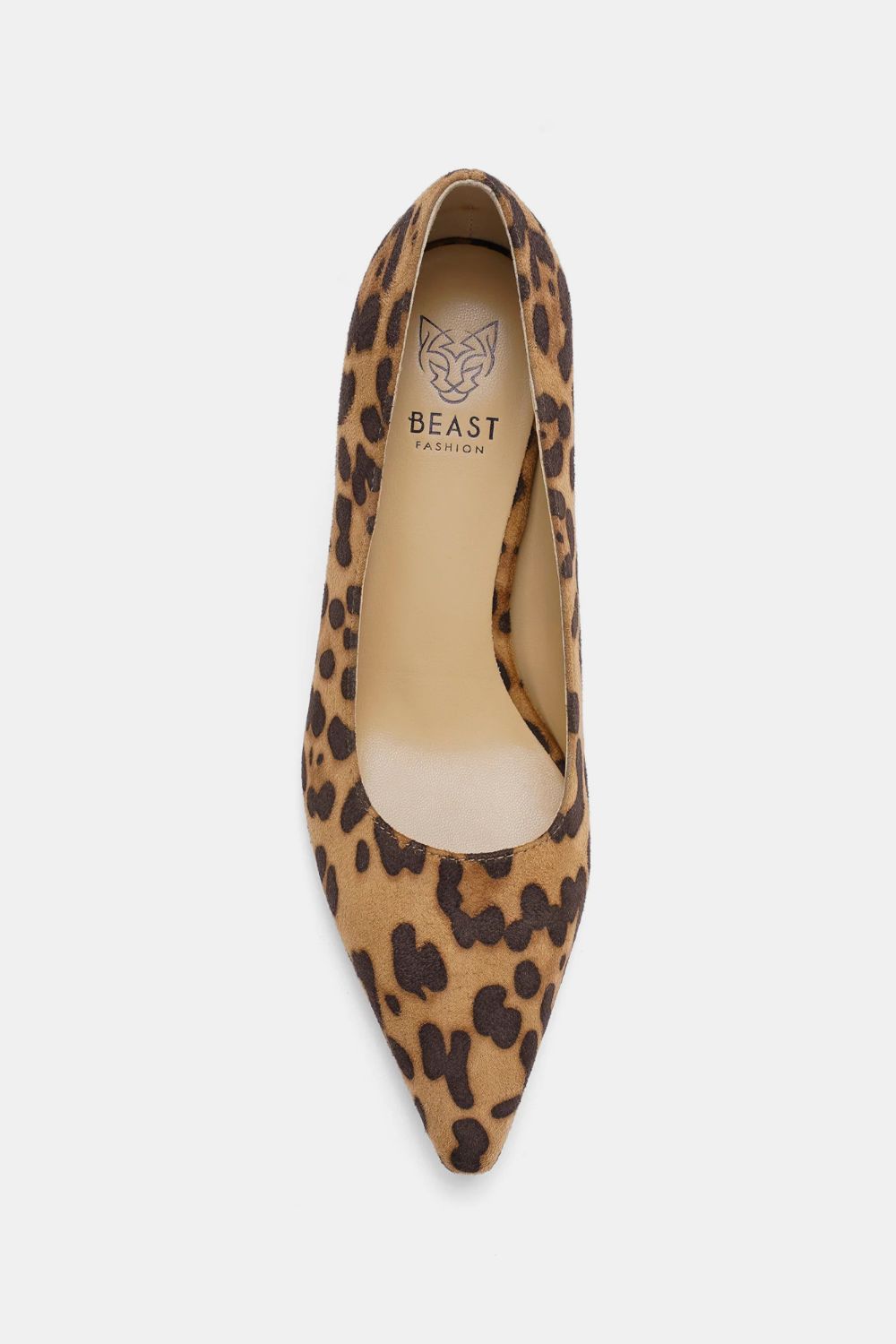 Beast Fashion Faux Suede Leopard Point Toe PumpsFaux Suede Leopard Point Toe Pumps are a fierce and stylish footwear choice. These pumps feature a faux suede material with a leopard print design, adding a bold andBeast Fashion Faux Suede Leopard Point Toe PumpsBeast Fashion Faux Suede Leopard Point Toe Pumps