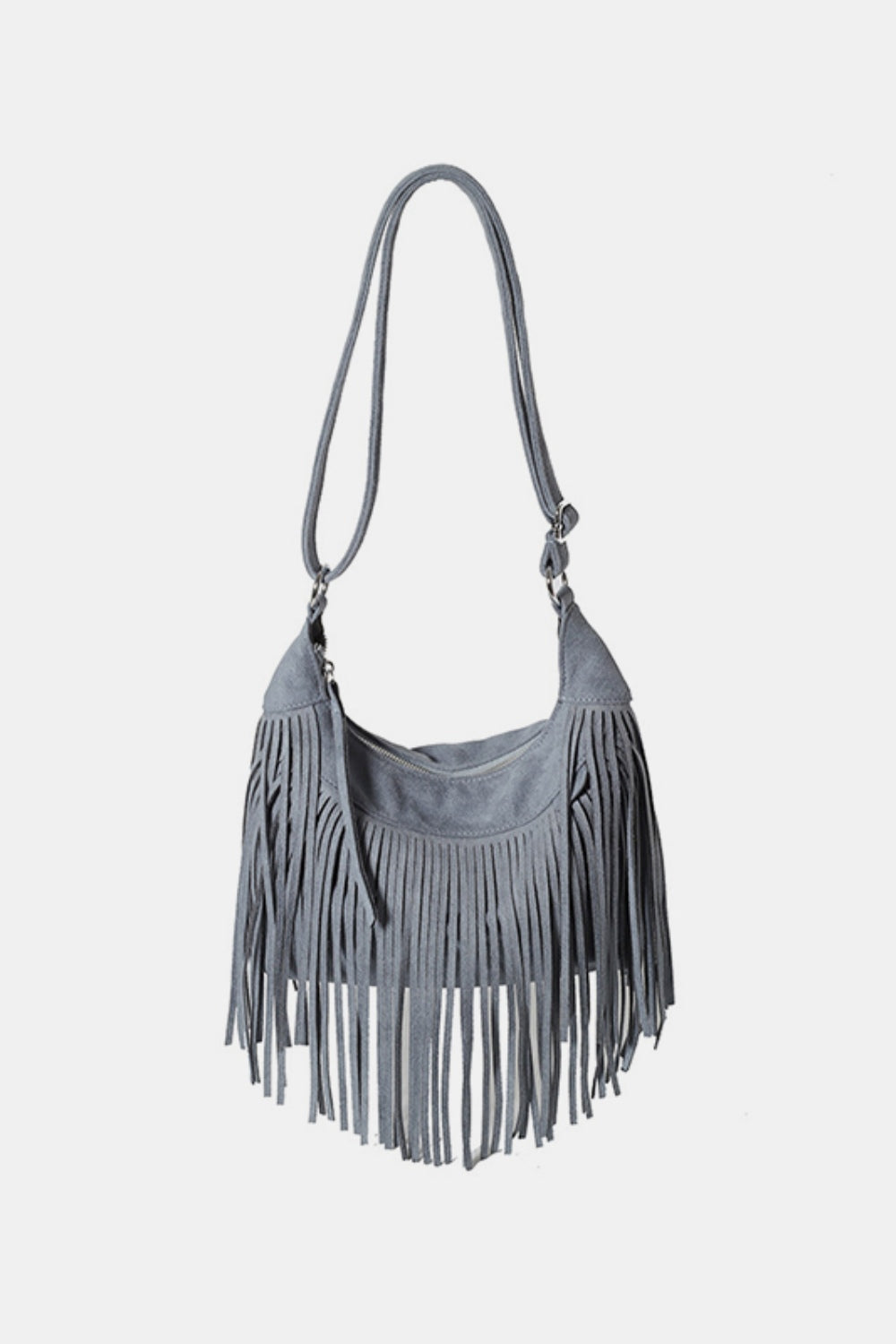 Suede Fringe Adjustable Strap Shoulder BagBag size: Small
Material: Suede
Imported
Product measurements:
Length 9.8 in, Width 3.1 in, Height 7.1 in, Weight 15.9 ozbag strapbag strap