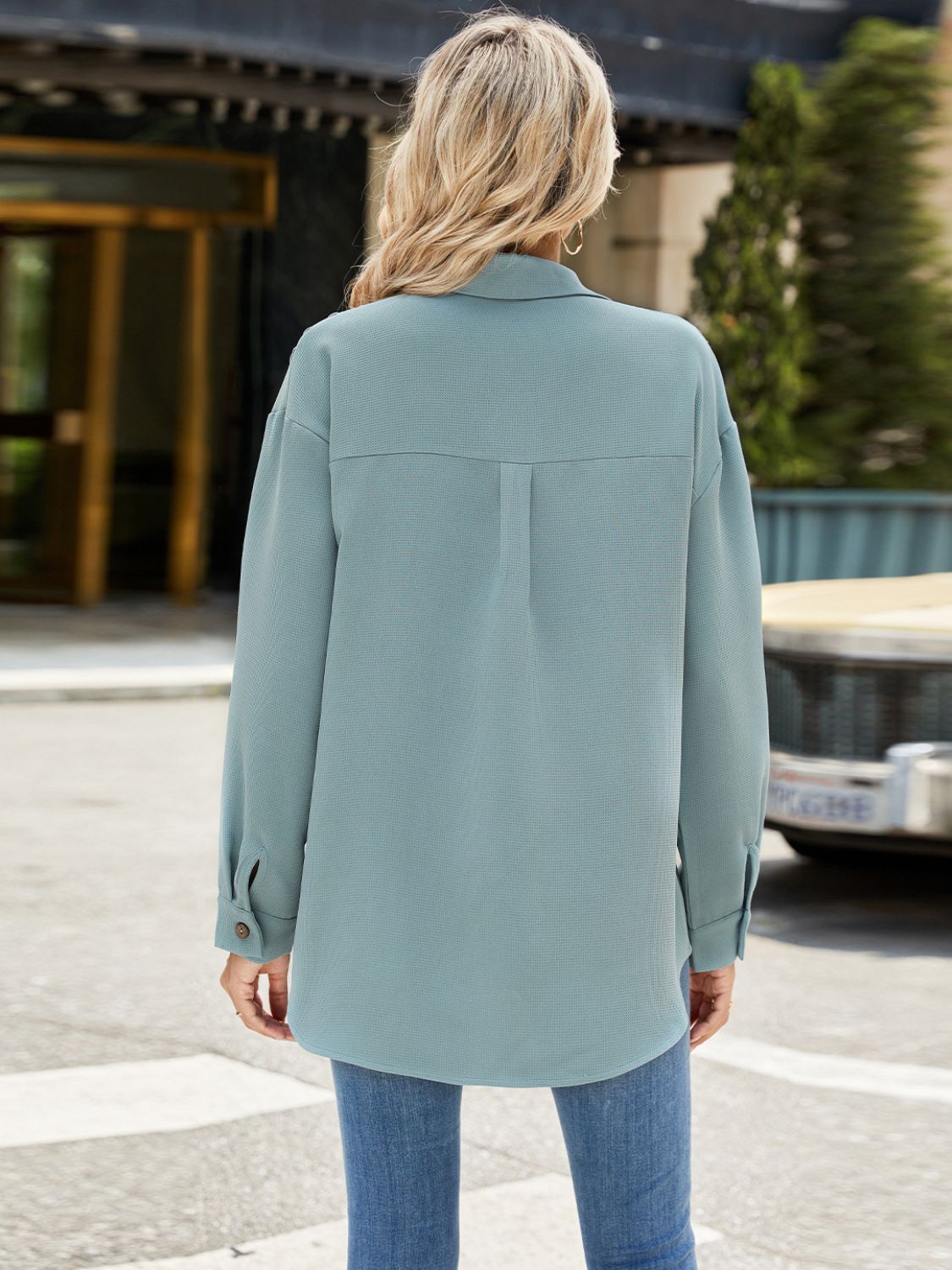 Collared Neck Long Sleeve ShirtFeatures: Buttoned
Sheer: Opaque
Stretch: No stretch
Material composition: 100% polyester
Care instructions: Machine wash cold. Tumble dry low.
Imported
Product MeasCollared Neck Long Sleeve ShirtCollared Neck Long Sleeve Shirt