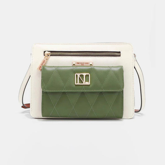 Nicole Lee USA Color Block Crossbody BagThis Color Block Crossbody Bag is a stylish and eye-catching accessory to elevate any outfit. The color block design adds a modern and playful touch to the bag. WithNicole Lee USA Color Block Crossbody BagNicole Lee USA Color Block Crossbody Bag