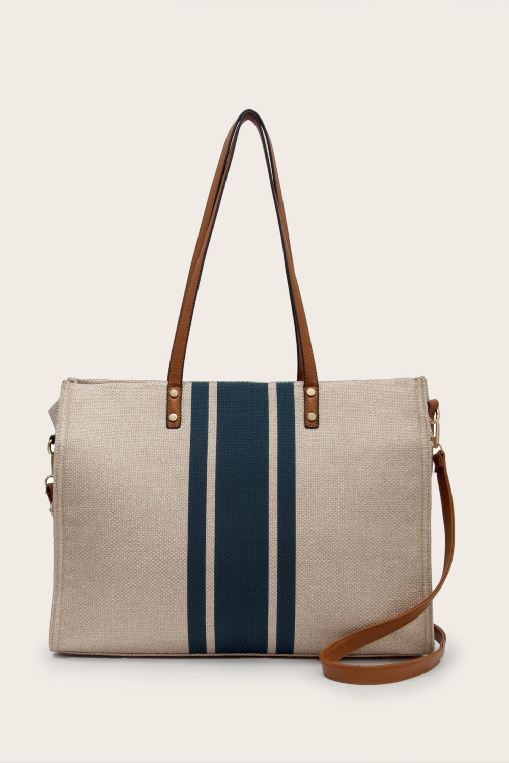 Striped Tote BagBag size: Oversize
Material: Cotton, linen, polyester
Imported
Product measurements: 16.5*5.5*12.2 inStriped Tote BagStriped Tote Bag