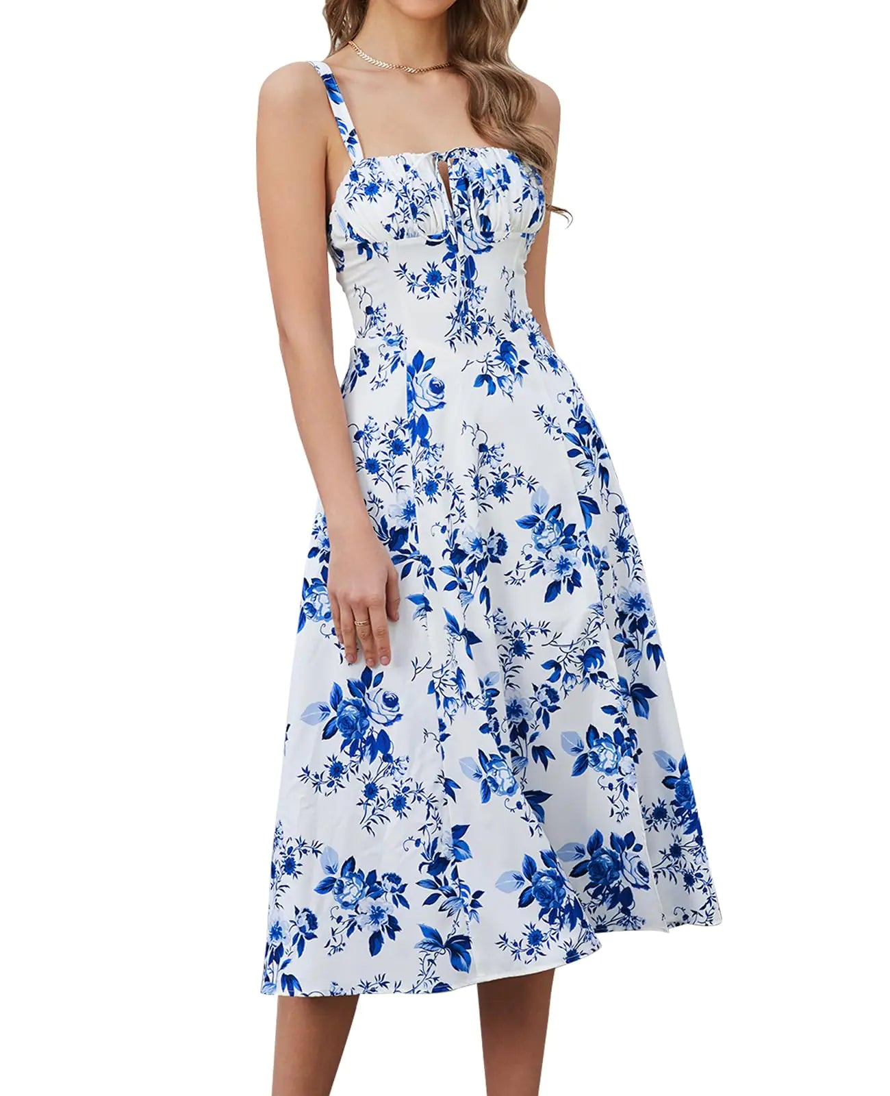 Floral Midi Corset Dress.