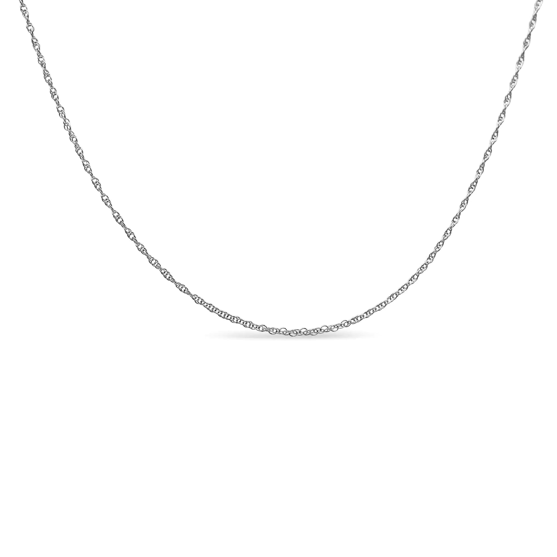 Sterling Silver Diamond Lock Pendant 18" Necklace