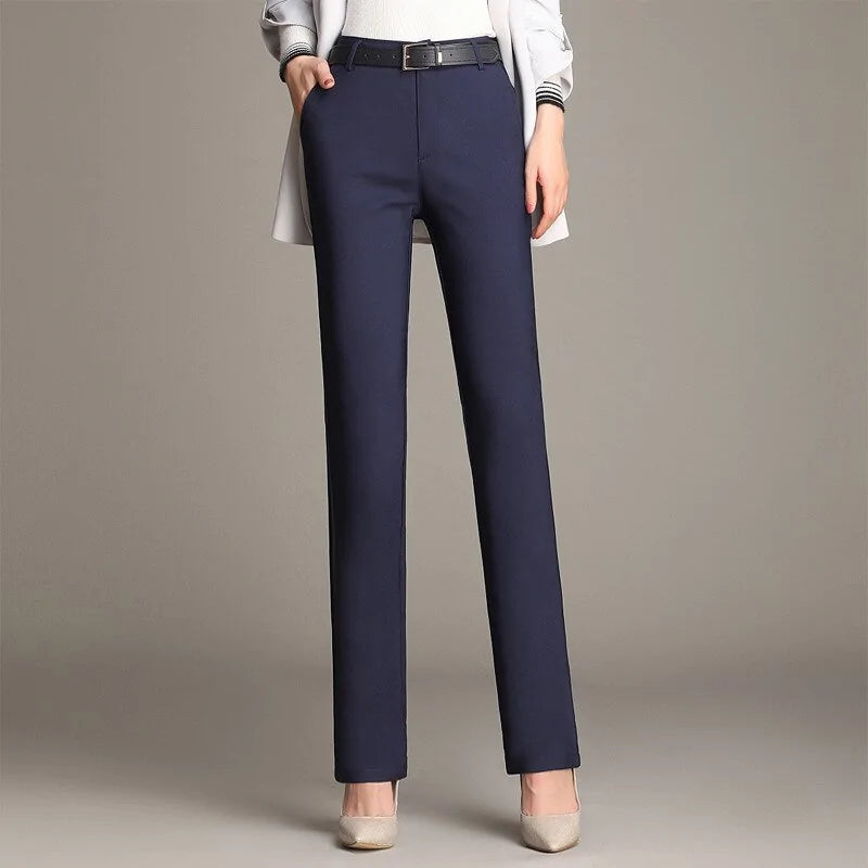 YUEY Women's Straight Leg Office Trousers