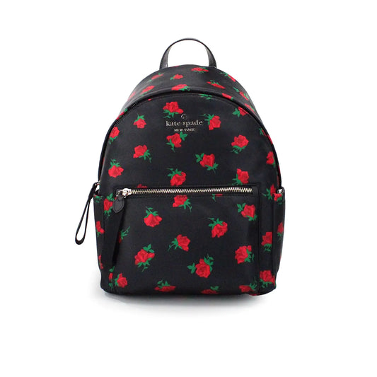 Kate Spade Leila Medium Rose Toss Nylon Dome Backpack – Playful and Functional