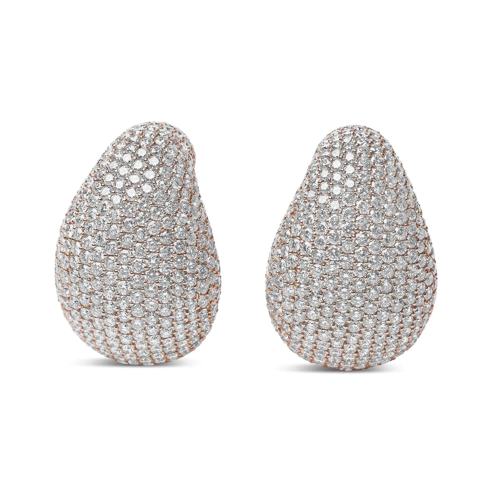 18K Micro-Pave Diamond Sculptural Design Statement Omega Back EarringsDrenched in the brilliant sparkle of over 675 total diamonds, these sculptural stud earrings display their dazzling wealth in pave settings in an all-over design of 18K Micro-Pave Diamond Sculptural Design Statement Omega Back EarringsEarrings18K Micro-Pave Diamond Sculptural Design Statement Omega Back Earrings