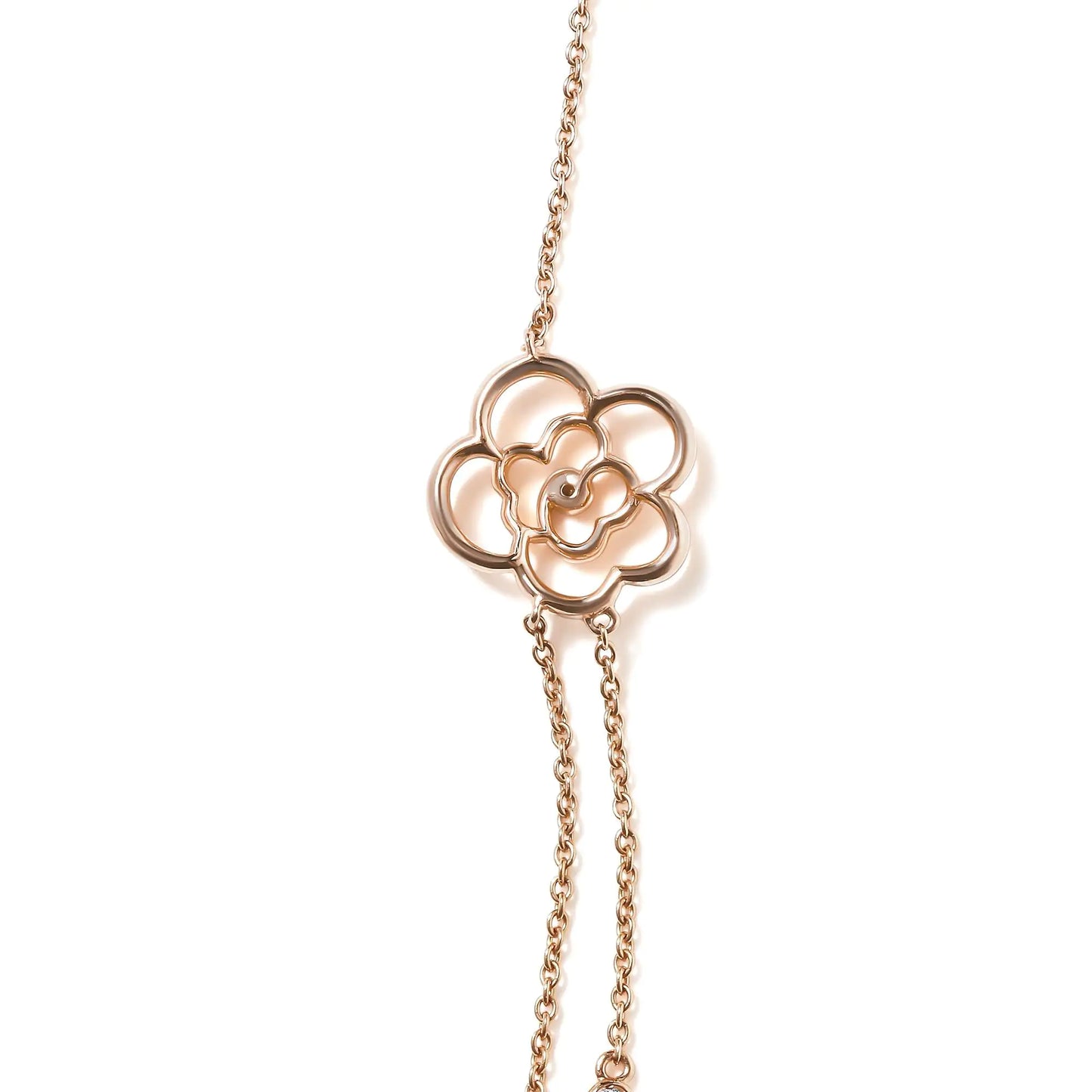 18K Rose Gold 1/2 Cttw Diamond and Freshwater Pearl Double Strand StatAdd a touch of elegance to your jewelry collection with this 18k rose gold double-strand station necklace. Featuring multi-sized Chinese freshwater cultured ivory pe18K Rose Gold 12 Cttw Diamond18K Rose Gold 12 Cttw Diamond