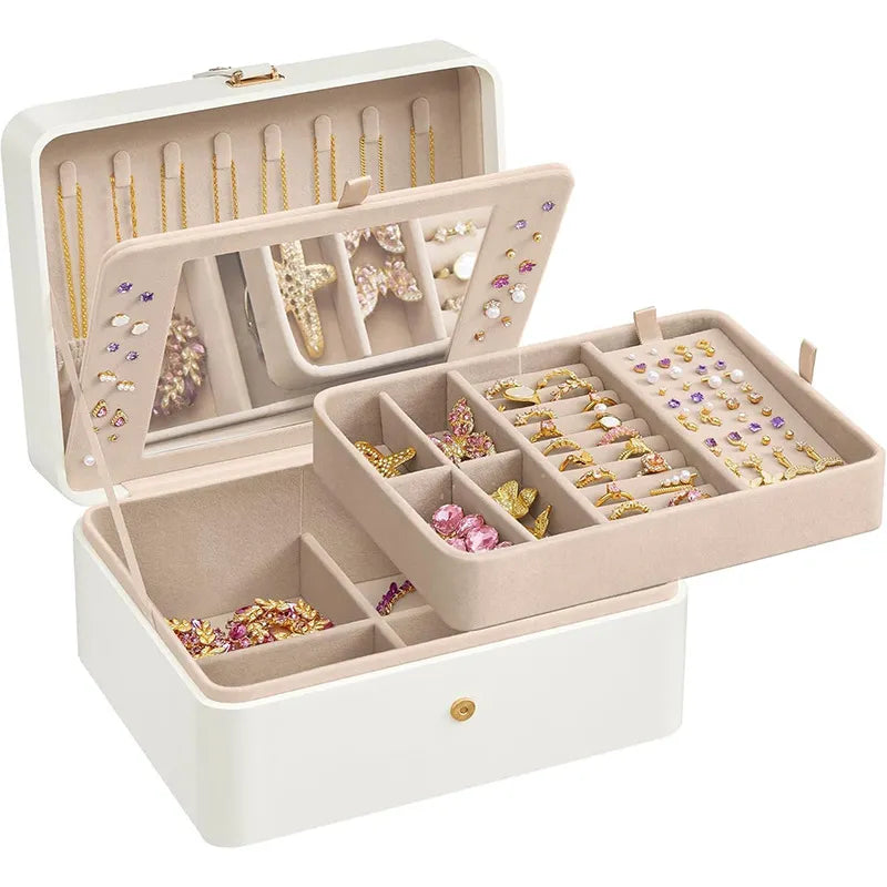 Clamshell Large Capacity Jewelry Box With Sandwich MirrorOrganize and Shine with the Clamshell Large Capacity Jewelry Box with Sandwich Mirror

Keep your jewelry collection beautifully organized and easily accessible with Clamshell Large Capacity Jewelry BoxJewelry BoxClamshell Large Capacity Jewelry Box