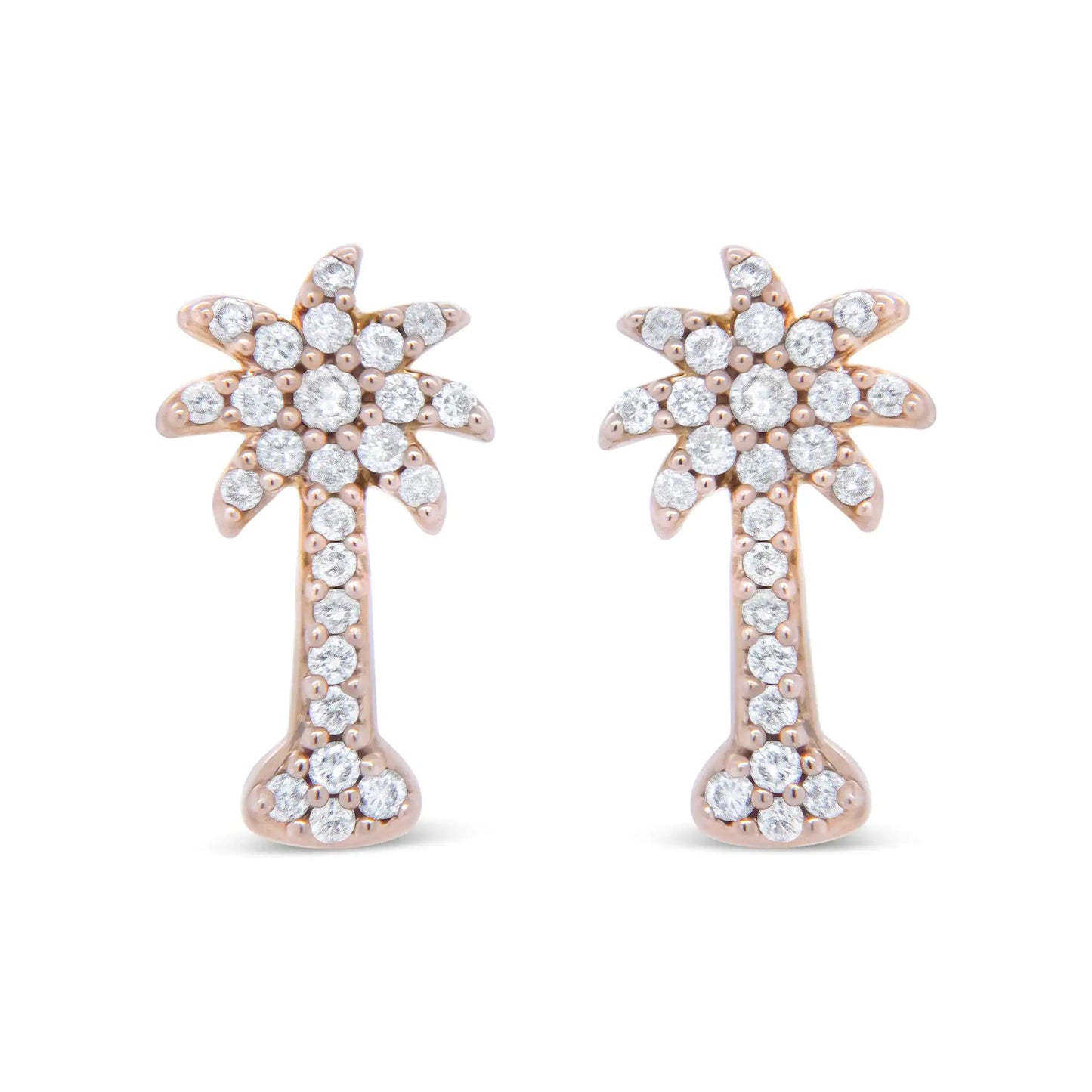 10k Rose Gold Diamond Palm Tree Stud Earrings – Tropical Elegance and Bring the beauty of the beach to her jewelry collection with these dazzling diamond palm tree stud earrings. Crafted in warm 10k rose gold, each earring captures the10k Rose Gold Diamond Palm Tree Stud Earrings – Tropical EleganceEarrings10k Rose Gold Diamond Palm Tree Stud Earrings – Tropical Elegance