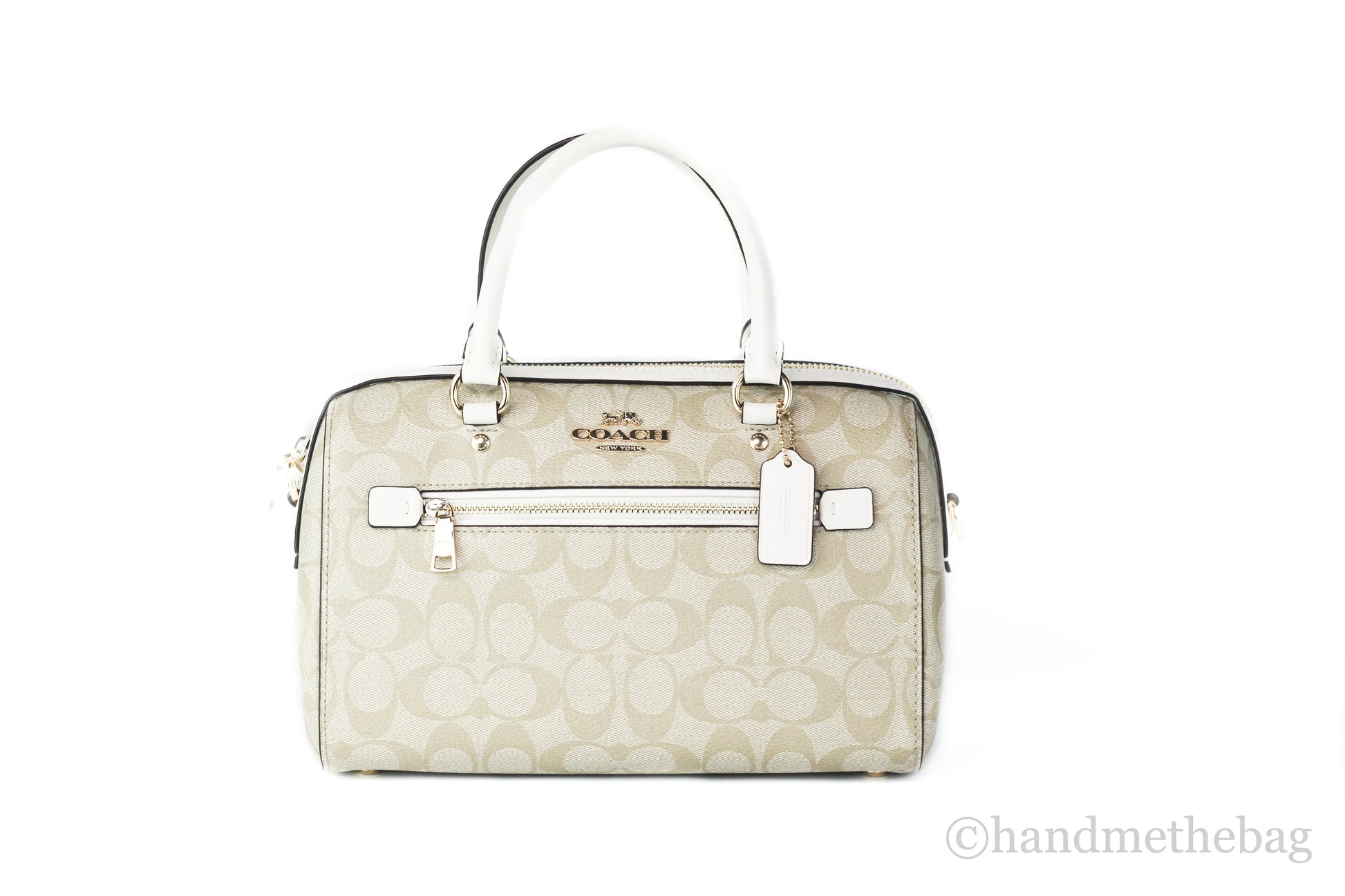 Coach (F83607) Rowan Signature Leather Light Khaki Chalk Medium SatcheCoach Rowan Signature Leather Medium Satchel – Light Khaki ChalkElevate your style with the Coach Rowan Medium Satchel in light khaki chalk signature leather. FeaturCoach F83607 Rowan Signature Leather Light Khaki Chalk Medium Satchel Handbag PurseCoach F83607 Rowan Signature Leather Light Khaki Chalk Medium Satchel Handbag Purse