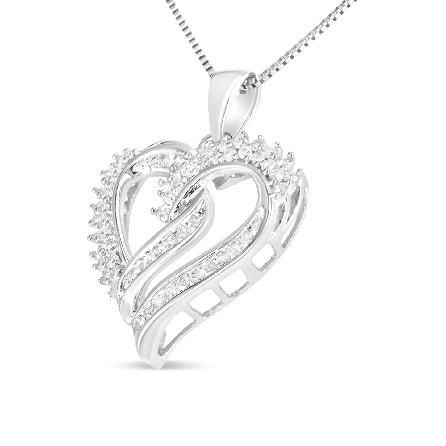 Heart Pendant Necklace with Shimmering Diamonds – Timeless Elegance inCelebrate love and elegance with this Heart Pendant Necklace adorned with shimmering diamonds. Crafted in sterling silver, the heart-shaped design is both classic anShimmering Diamonds – Timeless EleganceNecklaceShimmering Diamonds – Timeless Elegance