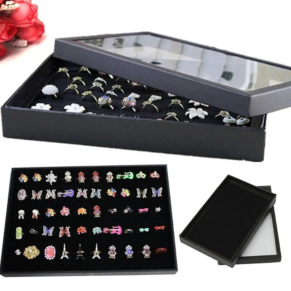 100 Slots Jewelry Ring Display Organizer Tray – Earring Storage Box CaKeep your jewelry neatly organized with this 100 Slots Jewelry Ring Display Organizer Tray. Designed to store rings, earrings, and other small accessories, this case100 Slots Jewelry Ring Display Organizer Tray – Earring Storage Box CaseJewelry Box100 Slots Jewelry Ring Display Organizer Tray – Earring Storage Box Case