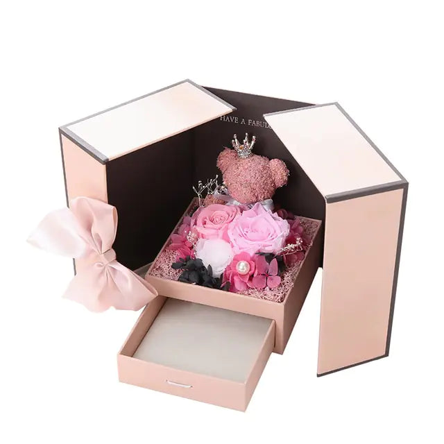 Artificial Flower Jewelry BoxElevate your gift-giving game with our enchanting Artificial Flower Jewelry Box “ the ultimate expression of love and admiration for that special someone in your lifArtificial Flower Jewelry BoxJewelry BoxArtificial Flower Jewelry Box